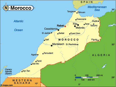 راه پیمایی مسالمت آمیز هزار مراکشی