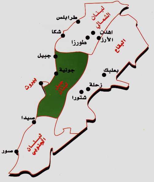 نقشه جبل لبنان-1