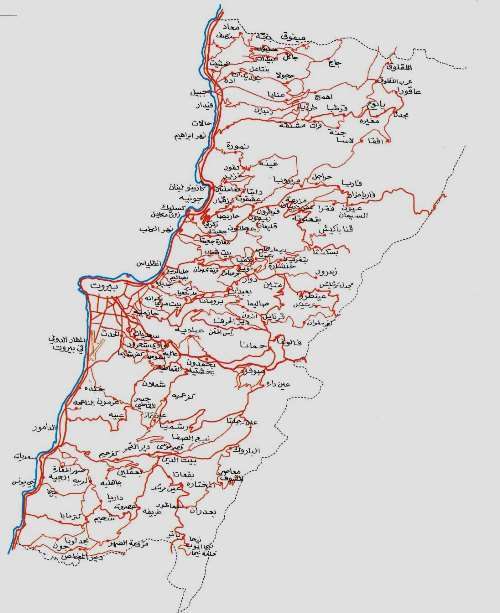 نقشه جبل لبنان-2