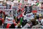 تظاهرات هزارن نفر در اروپا در اعتراض به محاصره نوار غزه