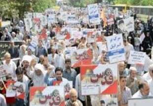راهپیمایی مردم لبنان در حمایت از فلسطین