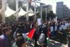 تظاهرات دانشجویان فلسطینی در پی شهادت یک دانشجو به دست رژیم صهیونیستی
