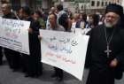 تظاهرات مسیحیان فلسطین در محکومیت جنایات داعش