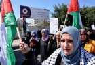 تظاهرات زنان فلسطینی علیه اشغالگری های رژیم صهیونیستی