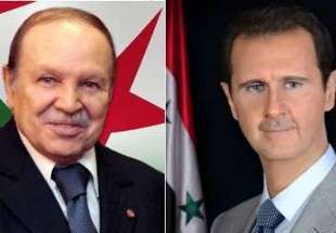 الرئیس الجزائري یعرب لنظیره السوري عن أمله أن تتجاوز سوریا محنتها