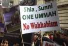 تجمع مسلمانان لندن در مقابل سفارت عربستان