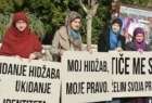 تظاهرات زنان بوسنی در اعتراض به ممنوعیت حجاب