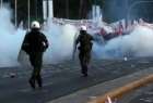 سرکوب تظاهركنندگان یونانی در آتن