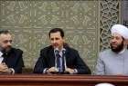 ديدار هياتي از علماي ديني سوريه با بشار اسد
