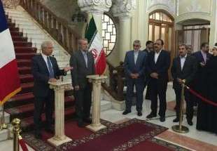 لاریجانی: ایران و فرانسه در حل بحران های منطقه ای نگاه مشترکی دارند