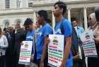 راهپیمایی دانش آموزان نیویورک در اعتراض به نبود غذای حلال در مدارس