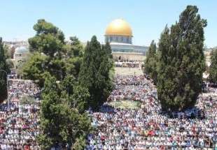 برگزاری نماز عید قربان در مسجد الاقصی با حضور هزاران فلسطینی