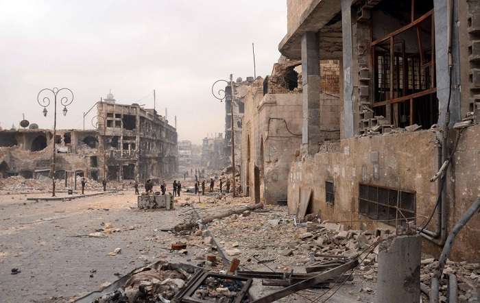 شهر قدیمی ویران شده در حلب، سال 2013 میلادی