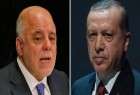 الرئيس التركي يهنئ العبادي بانتصارات القوات العراقية