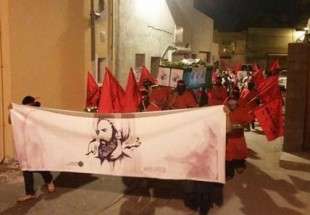 راهپیمایی مردم بحرین به مناسبت سالروز شهادت عالم عربستانی