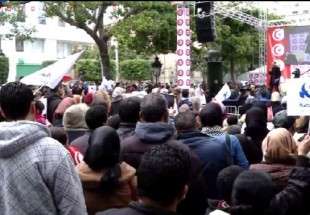 اعتراضات مردم تونس در سالگرد انقلاب این کشور