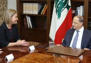Le président libanais rencontre Federica Mogherini à Beyrouth