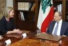 Le président libanais rencontre Federica Mogherini à Beyrouth