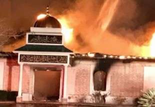 مسجد تگزاس در آتش سوخت