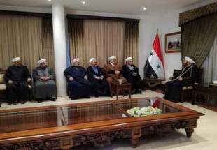 دیدار جمعی از اعضای تجمع علمای مسلمان لبنان با مفتی سوریه