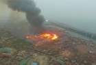 آتش سوزی در منطقه تولید و تجارت چوب در نیجریه  <img src="/images/video_icon.png" width="13" height="13" border="0" align="top">