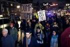 تظاهرات دانشجویان دانشگاه هاروارد در اعتراض به فرمان ضدمهاجرتی جدید ترامپ