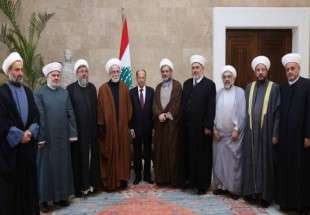 تاکید بر وحدت اسلامی در دیدار اعضای تجمع علمای مسلمان با رئیس جمهور لبنان