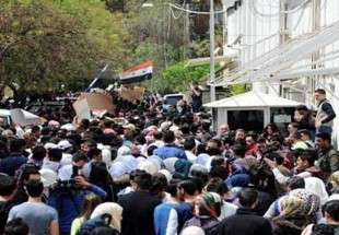 تظاهرات مردم دمشق ضد آمریکا