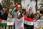 مردم فلسطین در اعتراض به حمله آمریکا به سوریه در کرانه باختری تجمع کردند