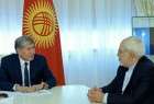 دیدار ظریف با رئیس جمهور و وزیر خارجه قرقیزستان