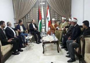 علمای فلسطین با نماینده حماس در لبنان دیدار کردند