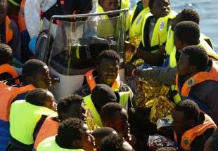 Dozens of African migrants were rescued in Libyan waters