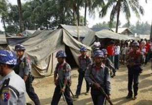 ​ برخورد پلیس میانمار با نمازگزاران مسلمان