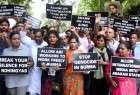 اعتراض هندی ها به نسل کشی مسلمانان روهینگیا در میانمار