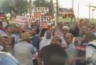 ​تجمع فلسطینیان مقابل سفارت میانمار در تل آویو