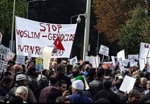 ​تجمع هلندی ها در لاهه علیه کشتار مسلمانان میانمار