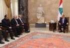 الرئيس اللبناني يستقبل رئيس مؤسسة الاذاعة والتلفزيون الايرانية