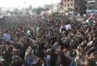 ​تظاهرات گسترده یمنی‌ ها در تعز علیه تجاوزات ائتلاف سعودی