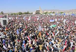 ​حضور میلیونی مردم یمن در مراسم آغاز چهارمین سال تجاوز نظامی عربستان + عکس