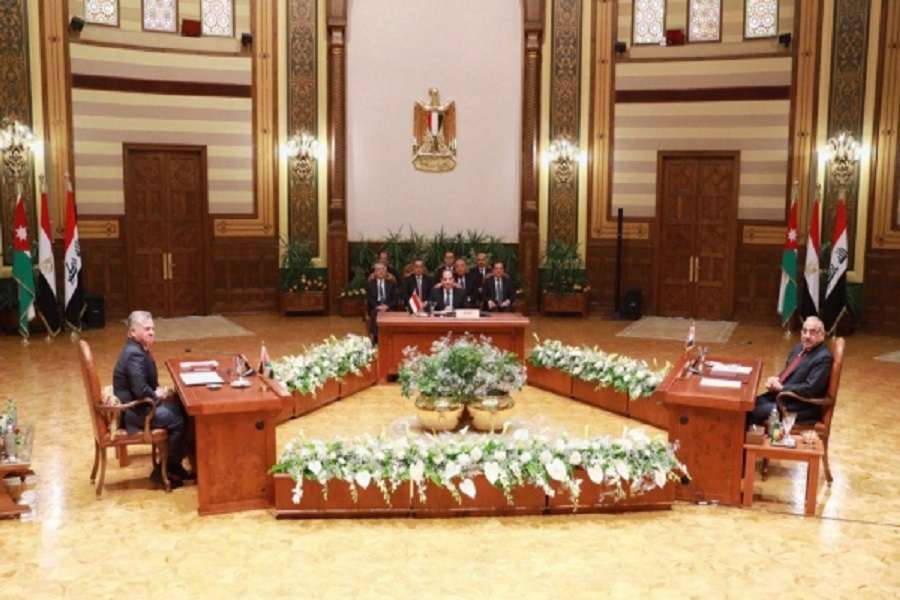 البيان الختامي للقمة الثلاثية بين مصر والأردن والعراق في القاهرة