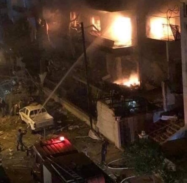 قصف معاد استهدف مبنى في منطقة المزة بدمشق