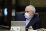 テヘランでのコロナウイルスパンデミックに関するタスクフォースに出席したイランのモハマドジャバザリフ外相