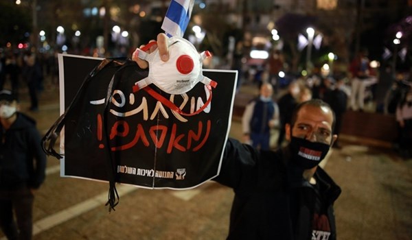 آلاف الإسرائيليين يتظاهرون ضد حكومة الوحدة ( بين  نتنياهو و غانتس)
