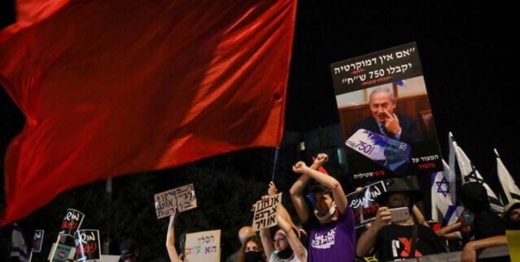 تظاهرات مجدد ساکنان قدس اشغالی در مقابل اقامتگاه نتانیاهو