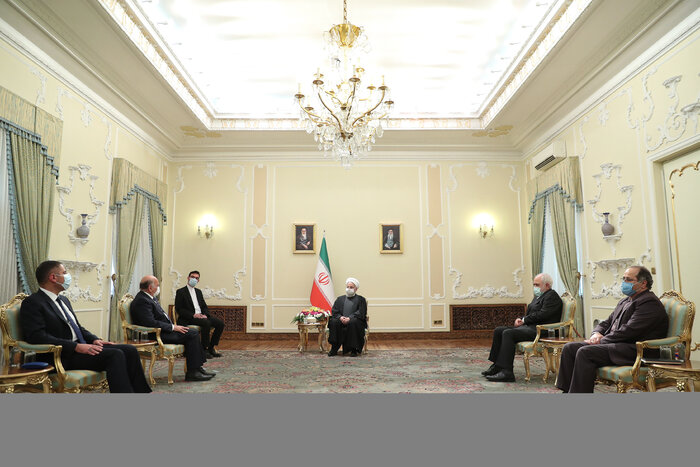 روحاني: العلاقات الستراتيجية بين ايران والعراق تضمن الامن والسلام بالمنطقة