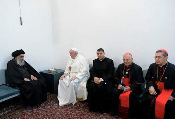 پوپ سے ملاقات میں آیت اللہ سیستانی کا دو ٹوک موقف