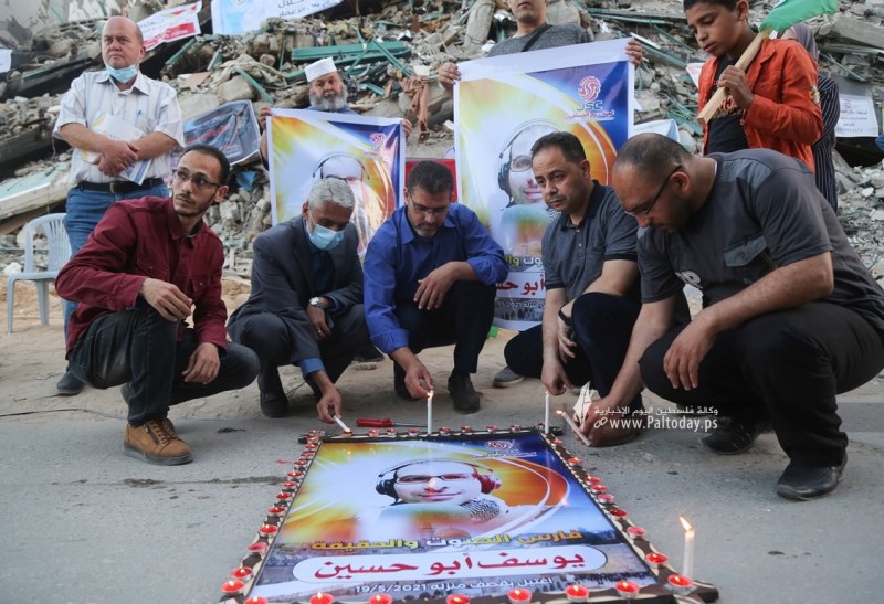 "لجنة دعم الصحفيين" تضيء الشموع تأبيناً لضحايا العدوان الإسرائيلي من الصحفيين الفلسطينيين  