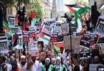 تظاهرات حمایت از فلسطین در لندن برگزار شد