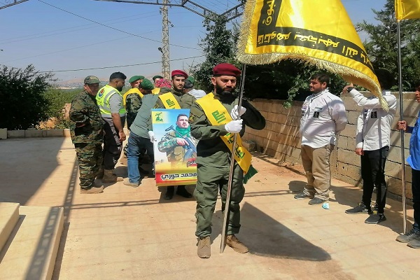 برگزاری مراسم تشییع شهدای حزب‌الله در بقاع شمالی لبنان