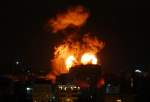 Huge explosion follows Israeli attack on Palestinian resistance position in Gaza
